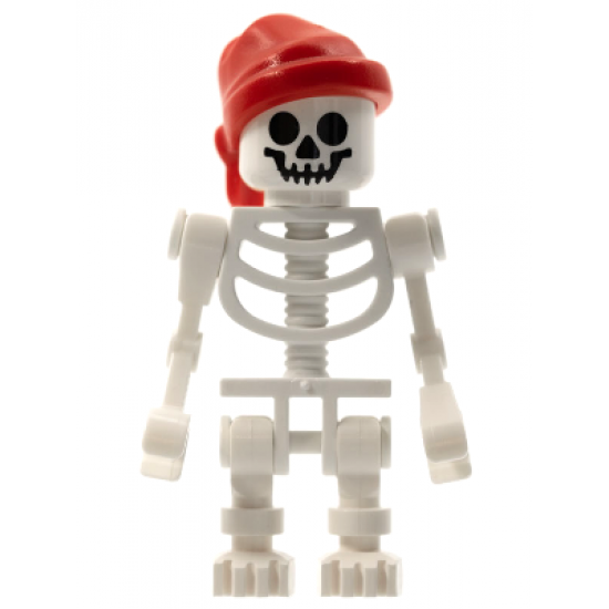 Skeleton, Fantasy Era Torso with Standard Skull, Mechanical Arms, Red Bandana