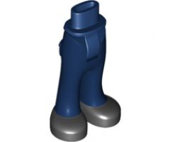 Mini Doll, Legs with Hips and Trousers with Back Pockets with Black Shoes Pattern