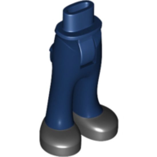 Mini Doll, Legs with Hips and Trousers with Back Pockets with Black Shoes Pattern