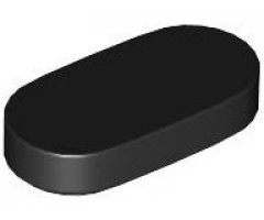 Tile, Round 1 x 2 Oval