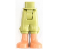 Mini Doll Hips and Trousers Cropped with Medium Nougat Legs Pattern - Thick Hinge