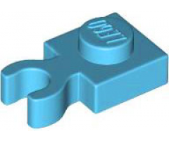 Plate, Modified 1 x 1 with Open O Clip Thick (Vertical Grip)