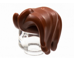 Minifigure, Hair Short in Back, Spiked Bangs, Long Part to Left
