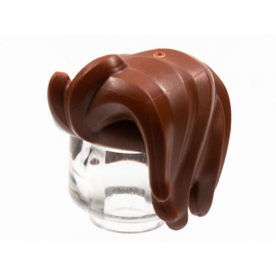 Minifigure, Hair Short in Back, Spiked Bangs, Long Part to Left