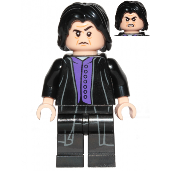 Professor Severus Snape - Dark Purple Shirt, Black Robes, Printed Legs, Shirt Tail