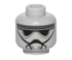 Minifigure, Head Alien with Black Goggles and Breathing Mask Pattern (SW Imperial Driver / Pilot)