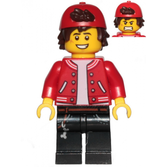 Jack Davids - Red Jacket with Backwards Cap (Large Smile with Teeth / Angry)