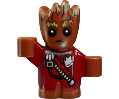 Groot - Baby, Reddish Brown with Dark Red Outfit