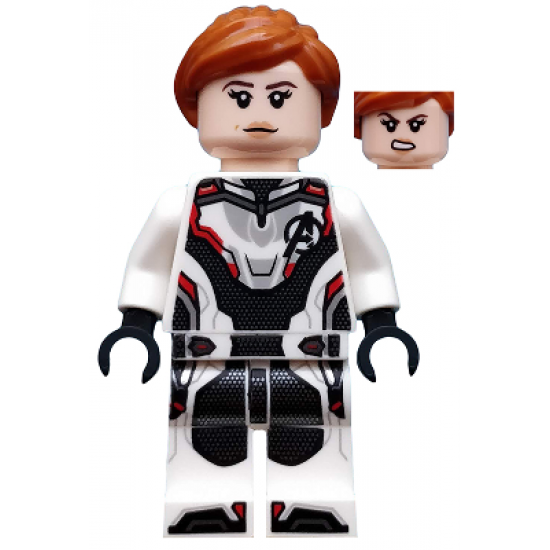 Black Widow - White Jumpsuit, Dark Orange Ponytail