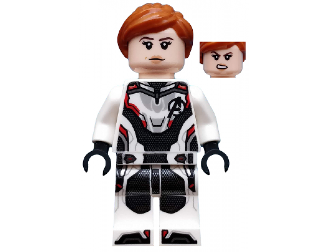 Black Widow - White Jumpsuit, Dark Orange Ponytail