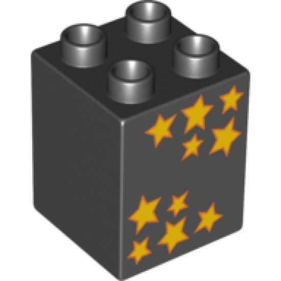 Duplo, Brick 2 x 2 x 2 with 10 Stars Pattern
