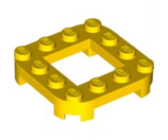 Plate, Modified 4 x 4 x 2/3 with Rounded Corners, 4 Feet and 2 x 2 Cutout