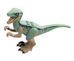Dinosaur Raptor / Velociraptor with Sand Green Back (Jurassic World Blue)