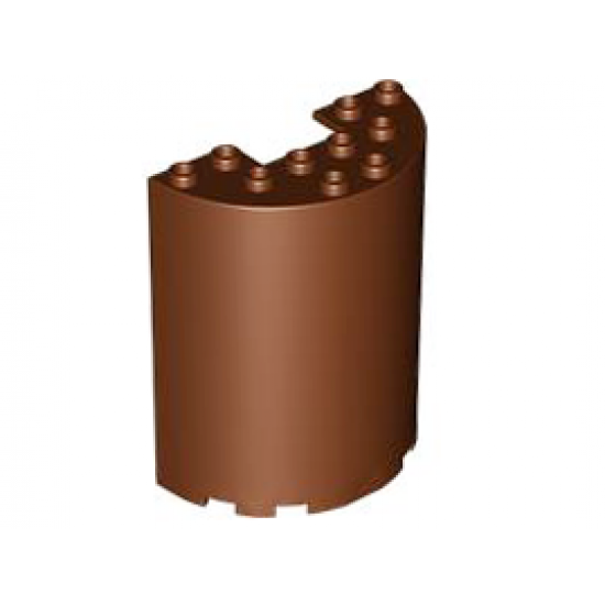 Cylinder Half 3 x 6 x 6 with 1 x 2 Cutout