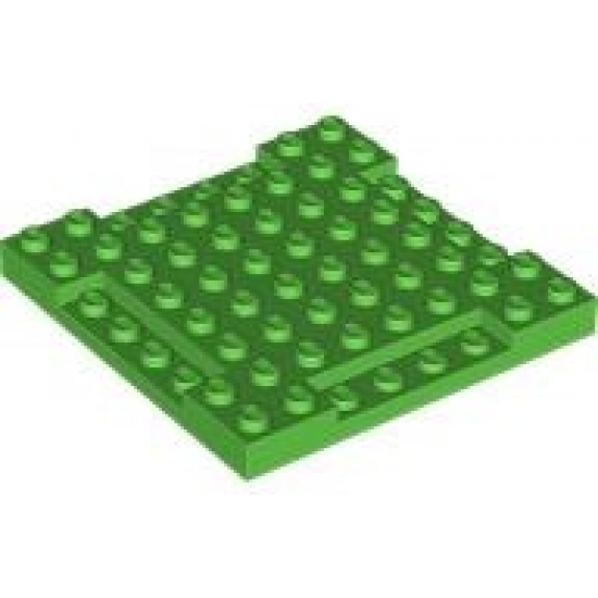 Brick, Modified 8 x 8 x 2/3 with 1 x 4 Indentations