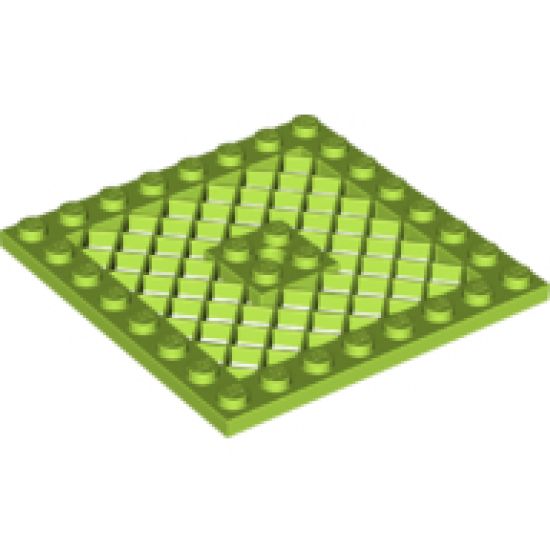 Plate, Modified 8 x 8 with Grille and Hole in Center