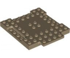 Brick, Modified 8 x 8 x 2/3 with 1 x 4 Indentations and 1 x 4 Plate