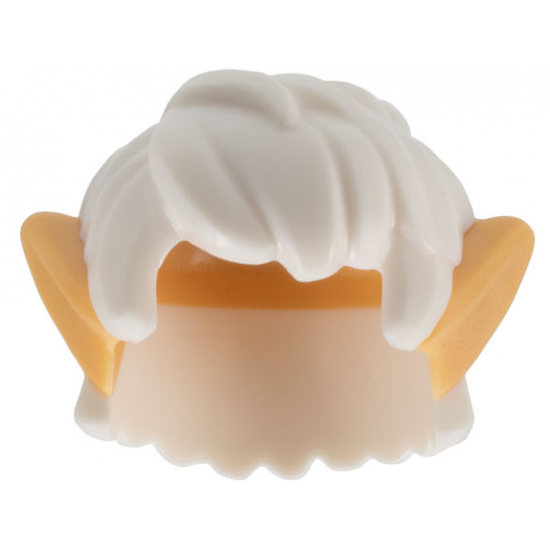 Minifigure, Hair Short, Thick and Messy with Molded Medium Tan Elf Ears Pattern
