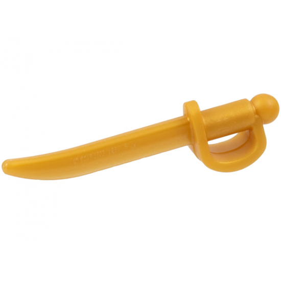 Minifigure, Weapon Sword, Cutlass / Saber with Large Hilt and Oval Guard
