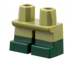Legs Short with Molded Dark Green Lower Legs / Boots Pattern