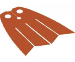 Minifigure Cape Cloth, 4 Scalloped Strips - Traditional Starched Fabric
