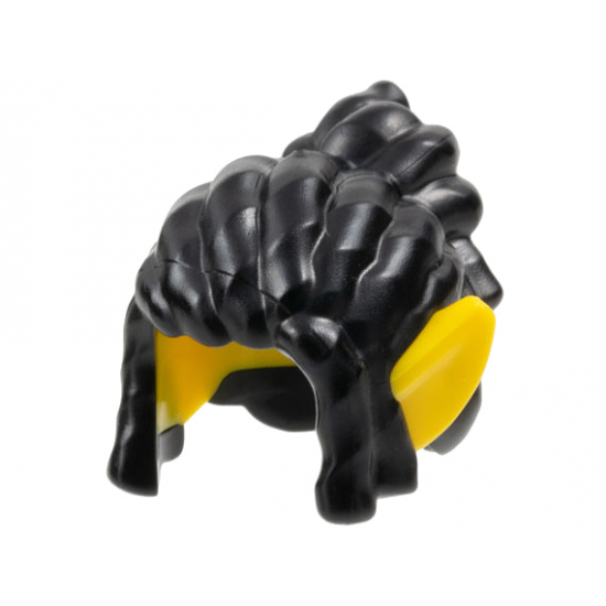 Minifigure, Hair Long Side Bangs, Bun with Molded Yellow Elf Ears Pattern