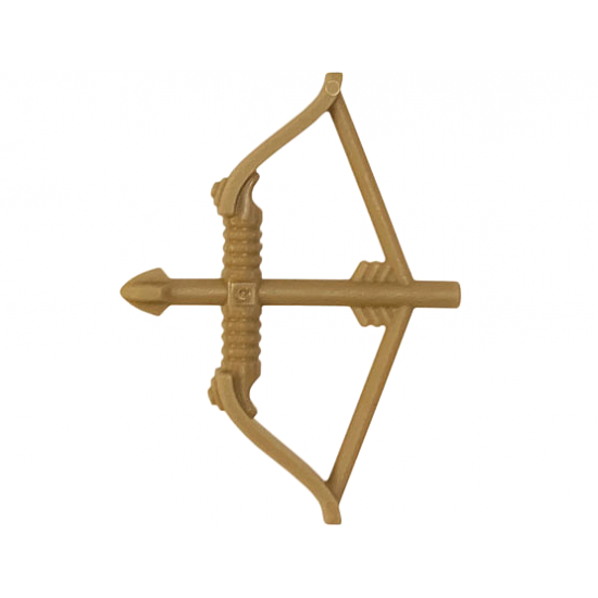 Minifigure, Weapon Bow, Recurve with Wide Flat Limbs, Arrow Drawn