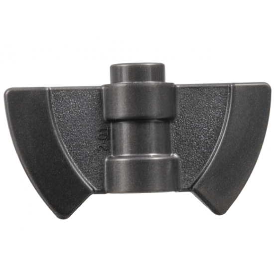 Minifigure, Weapon Axe Head, Double with Through Hole for Bar