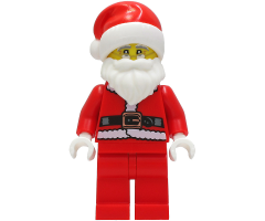 Santa - Red Legs, Fur Lined Jacket, White Eyebrows, Glasses