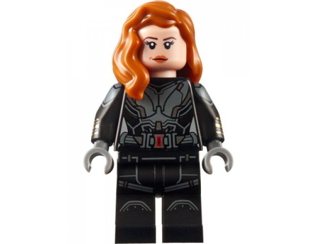 Black Widow - Black Jumpsuit, Dark Orange Mid-Length Hair, Printed Legs, Printed Arms