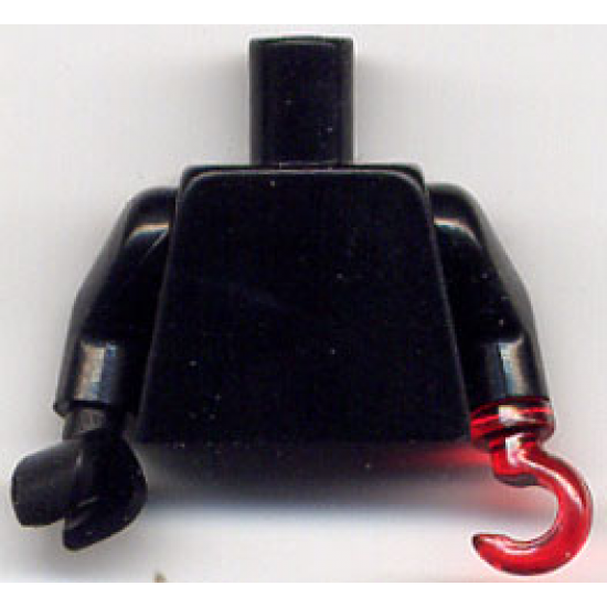 Torso Plain / Black Arms / Black Hand Right / Trans-Red Hook Left