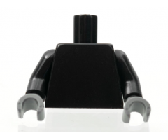 Torso Plain / Black Arms / Dark Bluish Gray Hands