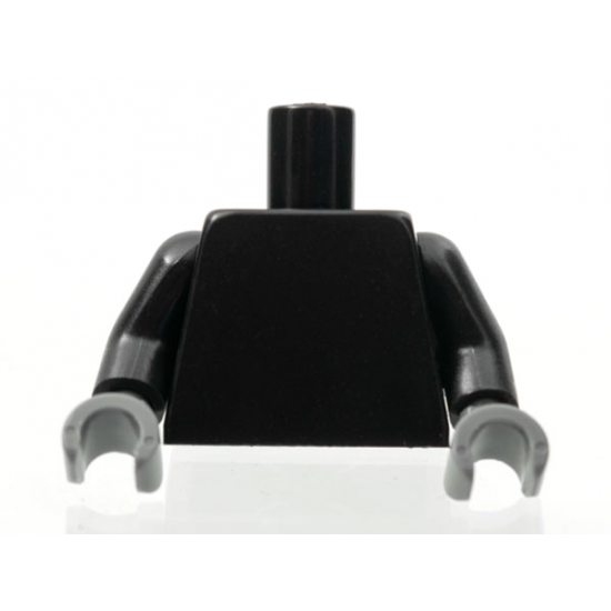 Torso Plain / Black Arms / Dark Bluish Gray Hands