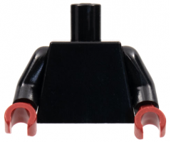Torso Plain / Black Arms / Dark Red Hands