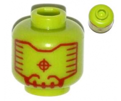 Minifigure, Head Alien with Red Head-Up Display (HUD) Pattern
