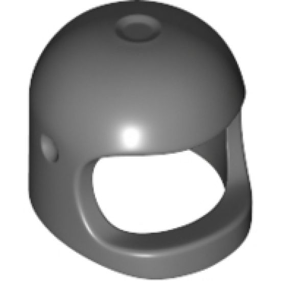 Minifigure, Headgear Helmet Space / Town with Thick Chin Strap - with Visor Dimples (Reissue with Top Dimple)