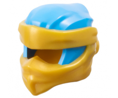 Minifigure, Headgear Ninjago Wrap Type 9 with Molded Pearl Gold Wraps and Knot Pattern