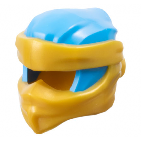 Minifigure, Headgear Ninjago Wrap Type 9 with Molded Pearl Gold Wraps and Knot Pattern