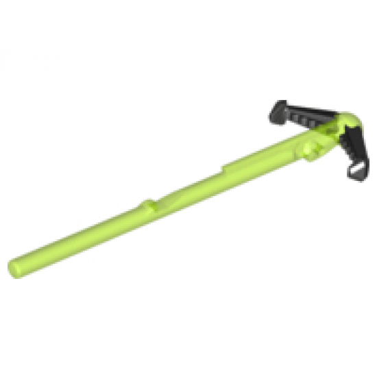 Projectile Arrow, Bar 8L with Molded Flexible Rubber Black Grappling Hooks Pattern (Spring Shooter Harpoon)