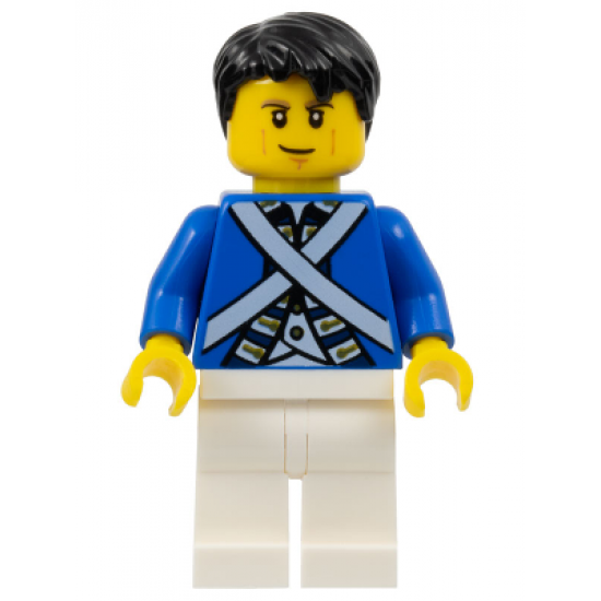 Bluecoat Soldier 6 - Cheek Lines, Black Hair