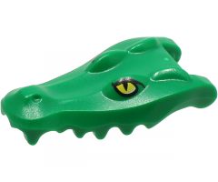 Alligator / Crocodile Head Jaw Upper with Yellow Eyes without White Glints Pattern