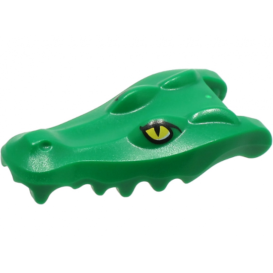 Alligator / Crocodile Head Jaw Upper with Yellow Eyes without White Glints Pattern