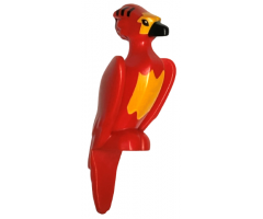 Phoenix with Black Beak, Eyes and Stripes, Bright Light Orange Face and Chest Pattern (HP Fawkes)