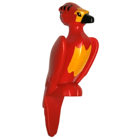 Phoenix with Black Beak, Eyes and Stripes, Bright Light Orange Face and Chest Pattern (HP Fawkes)
