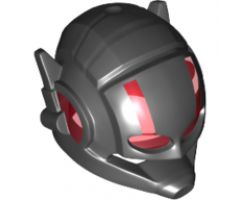 Minifigure, Headgear Helmet Space with Headphones and Internal Trans-Red Visor