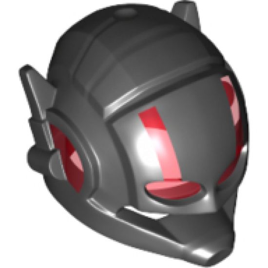 Minifigure, Headgear Helmet Space with Headphones and Internal Trans-Red Visor