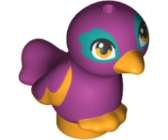 Animal, Air Bird Friends / Elves, Feet Joined with Magenta Body and Bright Light Orange Eyes Pattern (Pepper)