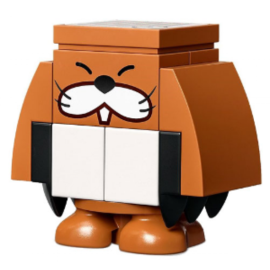 Monty Mole - Face on 1 x 2 Brick