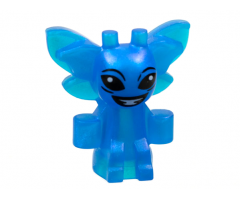 Cornish Pixie with Black Eyes and Open Mouth Smile with White Teeth Pattern