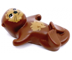 Otter, Friends, Lying with Black Nose and Medium Nougat Fur Pattern